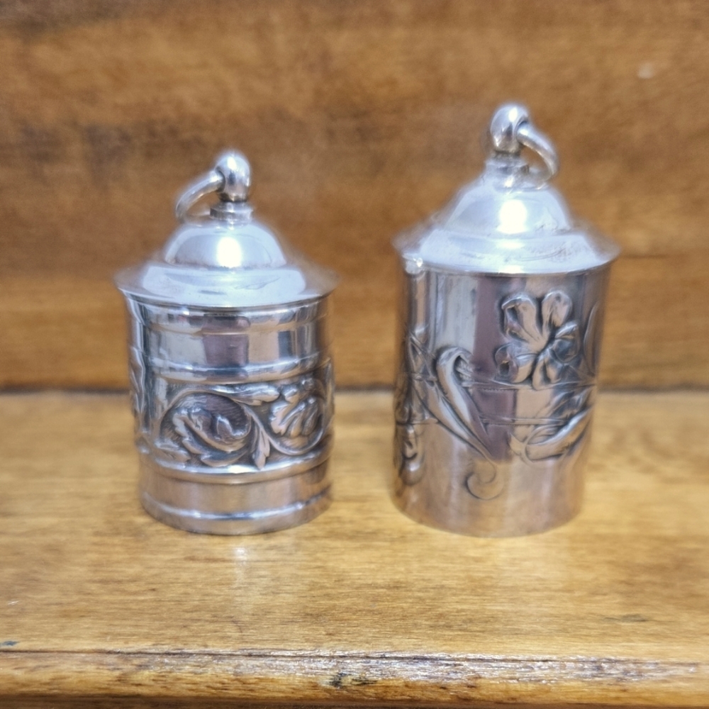 Silver Lidded Pots Made In Portugal